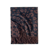 Women's scarf tassel imitation cashmere leopard print scarf warm shawl