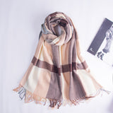Super soft women's plaid warm scarf fashion shawl autumn and winter imitation cashmere scarf