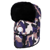 Men's winter cold cycling cap outdoor students thickened ear protection camouflage warm cap