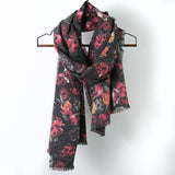 Scarf printed in winter cashmere warm scarf shawl colorful edge fashion