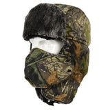 Men's and women's winter outdoor warm cotton hat camouflage thickening ear protection Lei Feng hat riding windproof