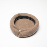Beret wool hat female autumn and winter vintage painter hat big head circumference versatile warm hat