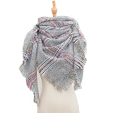 Women's square scarf in autumn and winter, big grid square scarf scarf shawl