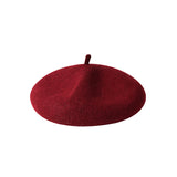 Adult wool beret - French beret - Artist hat - Woolen painter bud hat