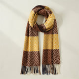 New imitation cashmere scarf color plaid sweet mid-length scarf print warm plaid scarf