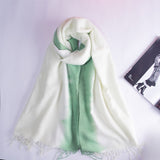 Elegant lady style gradient scarf autumn and winter shawl imitation cashmere scarf women's warm scarf