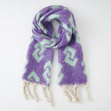 Scarf, women's warp knitting, warm in winter, thickened large scarf, women's winter shawl