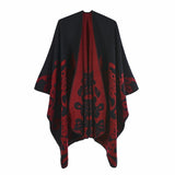 Women's scarf shawl Fashion cashmere split thickened shawl Cloak Butterfly element