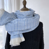 Plaid scarf women's fashion tassel shawl mid-length thickened imitation cashmere warm scarf new