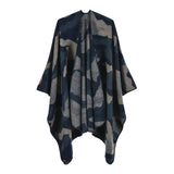 Camouflage shawl in autumn and winter Women's scarf Fashion jacquard warm cloak Large