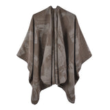 Women's cape coat imitation cashmere split cape European and American fashion cape