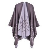 Warm shawl in autumn and winter, women's travel, cashmere split and thickened cloak