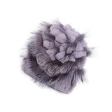 Women's Winter Woven Rex Rabbit Fur Flower Fashion Fur Hat