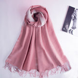 Elegant lady style gradient scarf autumn and winter shawl imitation cashmere scarf women's warm scarf