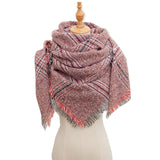 Women's square scarf in autumn and winter, big grid square scarf scarf shawl