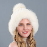Rex rabbit fur hat women autumn and winter warm ear protection hat beanie hat