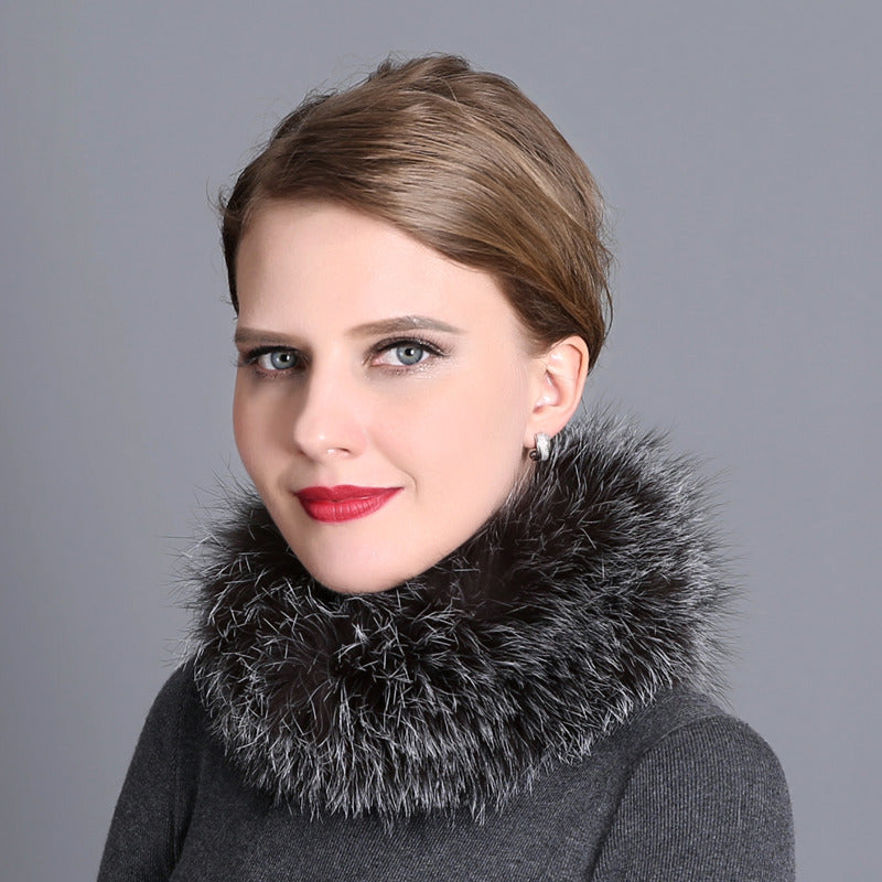 Neck scarf, female winter fur collar, small neck scarf, thickened warm –  Novelty Bandana