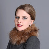 Neck scarf, female winter fur collar, small neck scarf, thickened warm scarf, fox fur