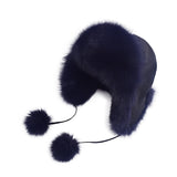 Fox hair Lei Feng hat Women's ear protection warm fur snow cap in autumn and winter