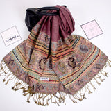 Spring and Autumn National Style Jacquard Scarf Ladies Summer Air Conditioning Tassel Shawl Cashew Scarf Scarf