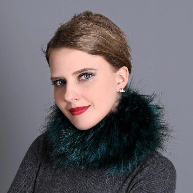 Neck scarf, female winter fur collar, small neck scarf, thickened warm –  Novelty Bandana
