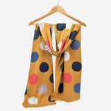 Autumn and winter shawl wool cotton scarf polka dot striped warm scarf women's all-match