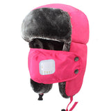 Winter ski cap men and women cotton cap warm ear protection parent-child cap children's hat breathing valve mask