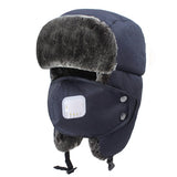 Winter ski cap men and women cotton cap warm ear protection parent-child cap children's hat breathing valve mask