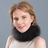 Women's Autumn and Winter Warm Fox Fur Neck Cover Ear Guards Fox Hair Band Multicolor