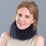 Women's Autumn and Winter Warm Fox Fur Neck Cover Ear Guards Fox Hair Band Multicolor