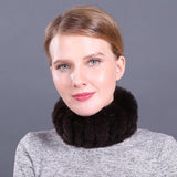 Rex rabbit fur scarf elastic knitted fur collar set autumn and winter women's pullover warm scarf dual-use