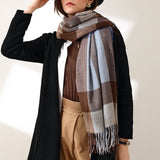 Womens Winter Scarf Cashmere Feel Pashmina Shawl Wraps Soft Warm Blanket Scarves for Women