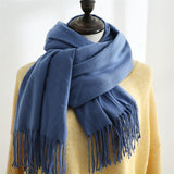 Large Soft Cashmere Silky Pashmina Solid Shawl Wrap Scarf for Women