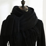 Large Soft Cashmere Silky Pashmina Solid Shawl Wrap Scarf for Women
