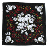 12 skull bandana tie retro hip-hop pocket squares--style 33
