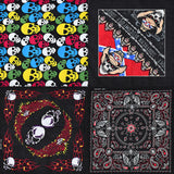 12 skull bandana tie retro hip-hop pocket squares--4 Color Mixing-08