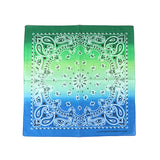 Novelty Gradient Cotton Bandana Paisley Print Head Wrap Handkerchief-Side Picture