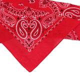 Red-Classic Western Cotton Paisley bandana-Detail Picture