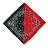 Two-tone stitching cotton paisley bandana-detail picture