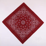 Dark Red-Classic Western Cotton Paisley bandana-Side Picture