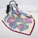 35” Large Satin Square Head Scarf-Detail Picture