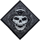 12 skull bandana tie retro hip-hop pocket squares--style 11