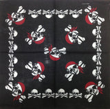 12 skull bandana tie retro hip-hop pocket squares--style 04