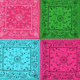 Men's Women's 100% Cotton Multi-Purpose Bandana Gift Sets – Mix And Match-Four Colors "01"
