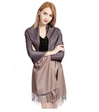 Womens Winter Scarf Cashmere Feel Shawl Wraps Soft Warm Blanket Scarves for Women（With tassels）