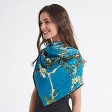 Womens Extra Large Scarf Twilled Silk Square Scarf 